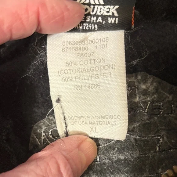 Harley Davidson Black Men's 1/4 Zip Hoodie XL - Picture 4 of 12